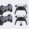 Ps2 Dual Wireless Game Controller for Two Players, Tv 2.4g Wireless Connection, One-To-Two Ps