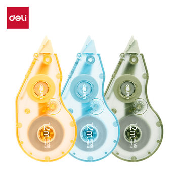 Deli VR80-12m labor-saving correction tape 12m large capacity altered strong and tough tape core is not easy to break the tape correction tape