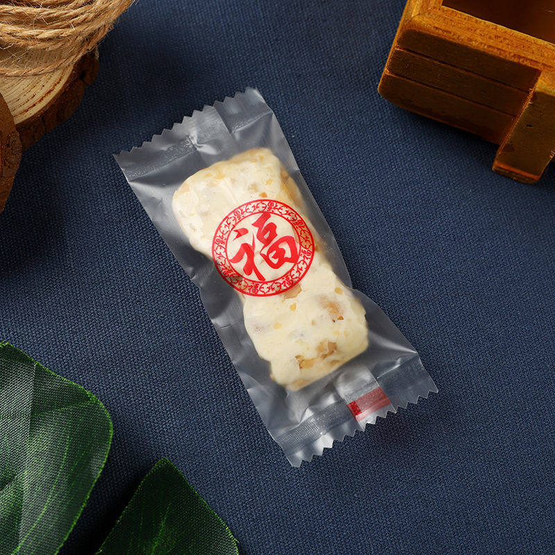 Nougat Packaging Bag Milk Tablet Machine Sealing Baking Transparent Blessing Word Handmade Cute Small Fresh Candy Paper 1000 Pieces