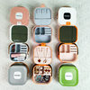 Simple Jewelry Storage Box Multifunctional Portable Cosmetic Mirror Portable Jewelry Box Earrings Necklace Partition Storage Box