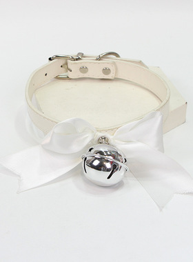 性感牵引绳情趣铃铛项圈