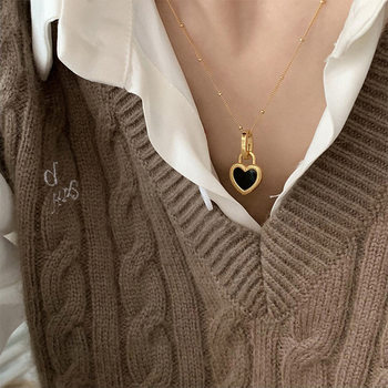 Cross-border fashion love oil drop simple light luxury ladies necklace new all-match clavicle chain