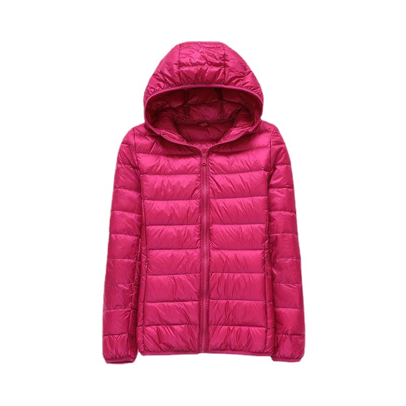 羽绒服女士2025新款短款轻薄加厚保暖修身韩版白鸭绒时尚外套批发