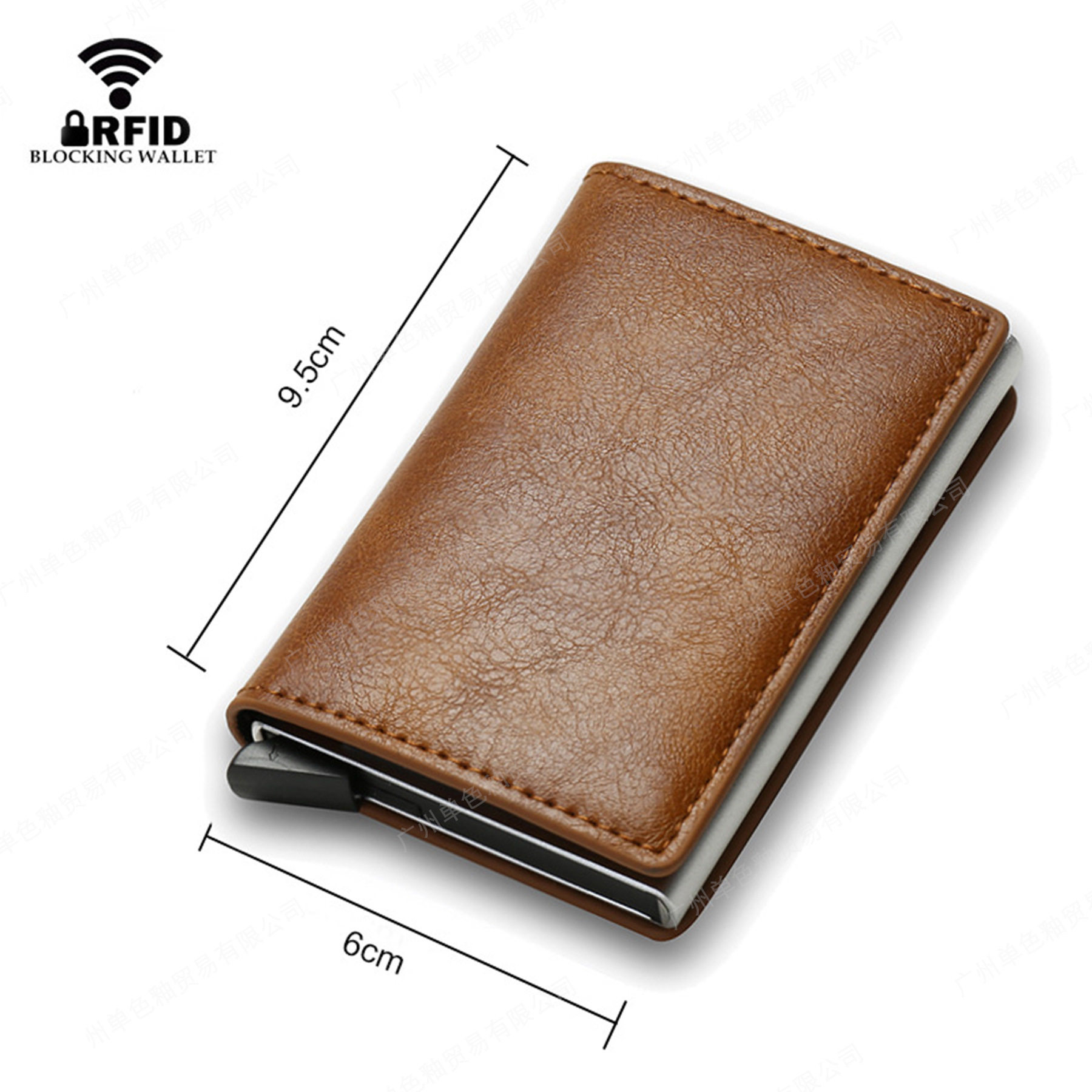 RFID anti-theft brush automatic pop-up card holder card holder credit card metal card holder men's multi-card wallet carbon fiber