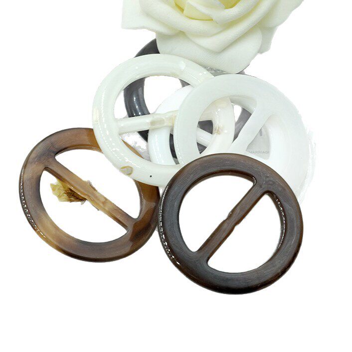 Resin Waist Buckle Day Buckle Adjustable Buckle T-shirt Corner Knot Buckle Three-gear Buckle Ribbon Scarf Button