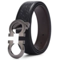 Horseshoe pattern + 8-shaped black buckle