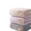 Coral Fleece Bath Towel for Home Use, Absorbent, Quick-Drying, Non-Shedding, Embroidered Towel, Suitable for Couples, Can Be Worn and Wrapped, Home Bath Towel Set