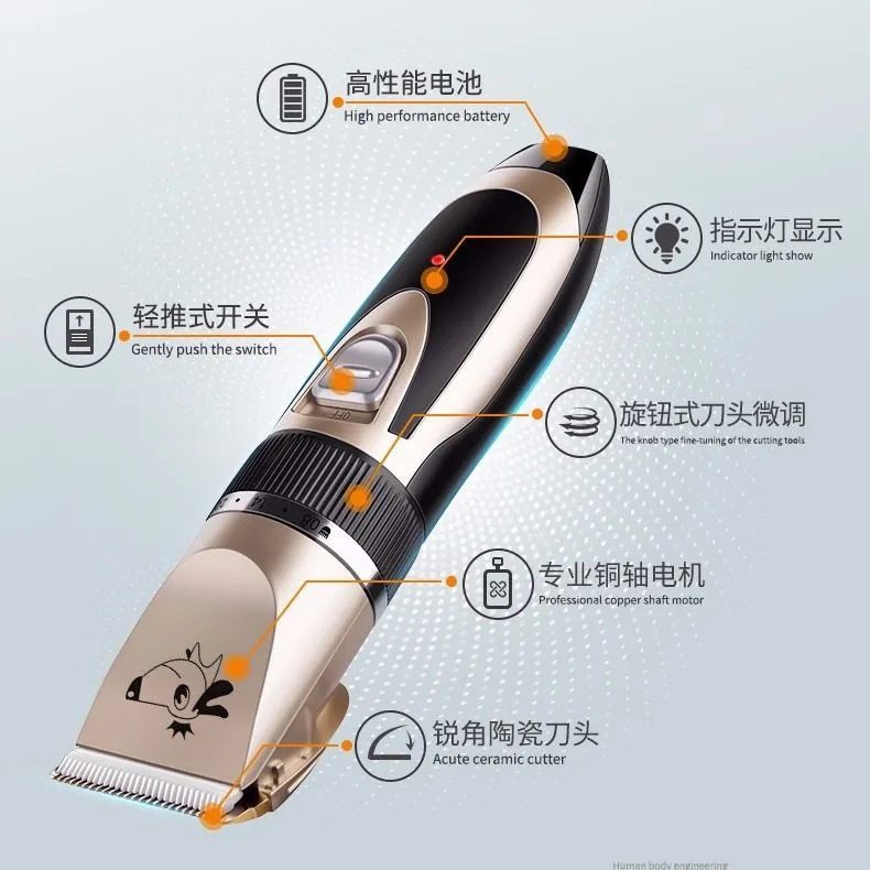 Pet Supplies Pet Shop Shaving Cat and Dog Supplies Shaver Automatic Electric Clipper Hair Pusher Trimming Scissors Wholesale