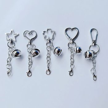 Plate Buckle Door Buckle Bell with Chain Spring Ring DIY Handmade Jewelry Hanging Chain Alloy Doll Lobster Buckle Key Chain