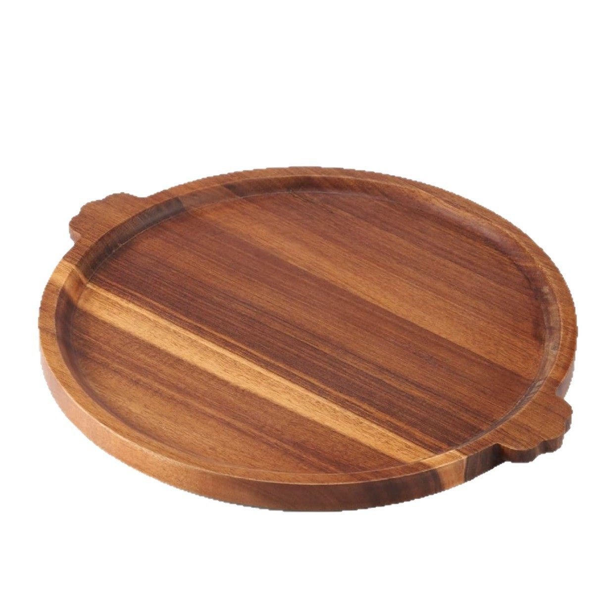 Japanese-Style Round Acacia Wood Household Serving Tray Coffee Table Decoration Tray Kitchen Pizza Tray Household Dried Fruit Tray