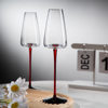 European-Style Concave Bottom Red and Black Champagne Glass Crystal Goblet Home Sparkling Wine Glass Flute-Shaped Gift Box Cocktail