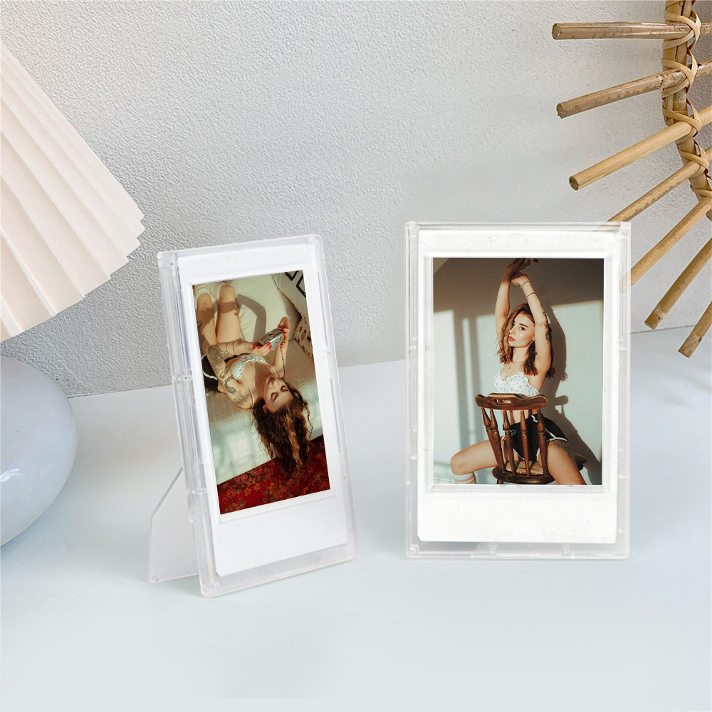 Ins Simple 3inch Polaroid Small Photo Frame Living Room Bedroom Study Mini Hollow Photo Frame Empty Frame Table Mini
