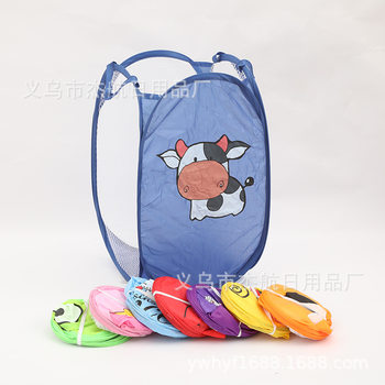 Household Net Art Dirty Clothes Basket Dirty Clothes Basket Folding Toy Clothes Storage Basket Storage Barrel Laundry Basket