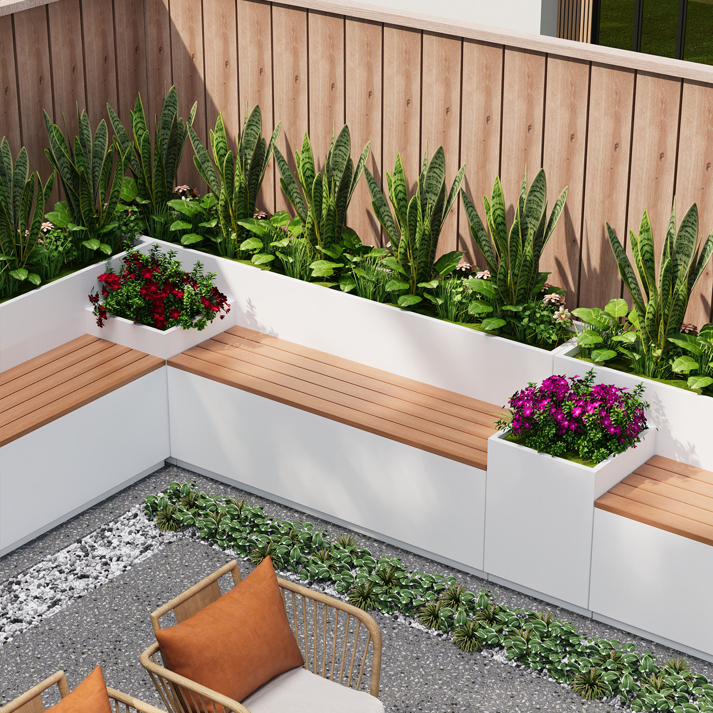 Stainless Steel Flower Box Stool Outdoor Iron Galvanized Steel Combination Flower Trough Commercial Street Square Courtyard Balcony Planting Box