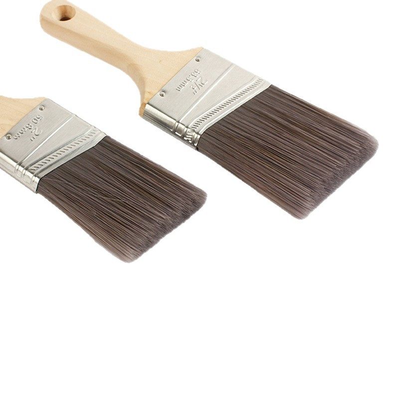 Customized Sharpened Wire Paint Brush Disposable Barbecue Baking Oil Brush Industrial Paint Wall Paint Application Wooden Handle Trimming Brush