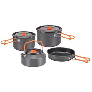Portable Kettle Aluminum Tableware Set Pot Tea Kettle Supplies Outdoor Pot Set Pot Camping Pot Cookware