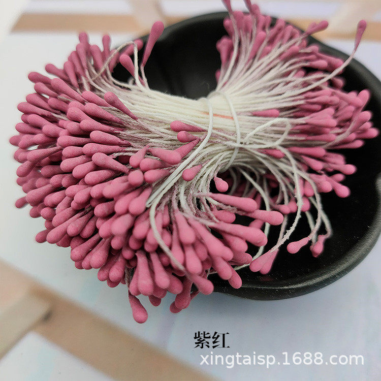 批发韩版手工DIY头饰发饰高仿真花蕊材料2mm哑光圆火柴头花心花蕊