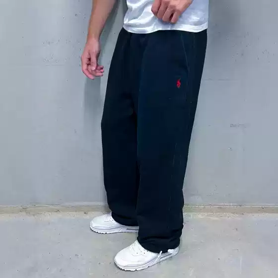 In-Stock Cross-Border 2025 Retro Y2K Street Fashion Simple Elastic Waist Drawstring Loose Solid Color Sweatpants Wholesale