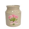 Customized Burgundy Ceramic Spatula Storage Jar Export Export Mother's Day Tulip Pattern Chopstick Barrel Shovel Holder