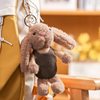 Cute Suspender Pants Rabbit Plush Toy Long Ears Rabbit Pendant Strap Bear Keychain Doll Women's Bag Hanging Accessories