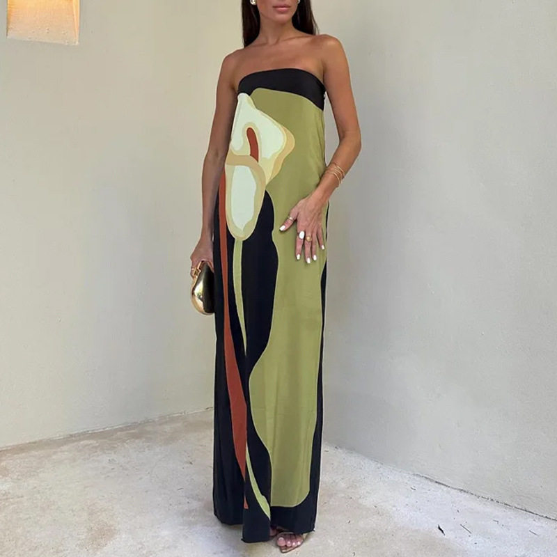 Sleeveless Floral Maxi Dress Stylish Sexy Spring Collection Perfect for Casual or Evening Wear Wholesale Available