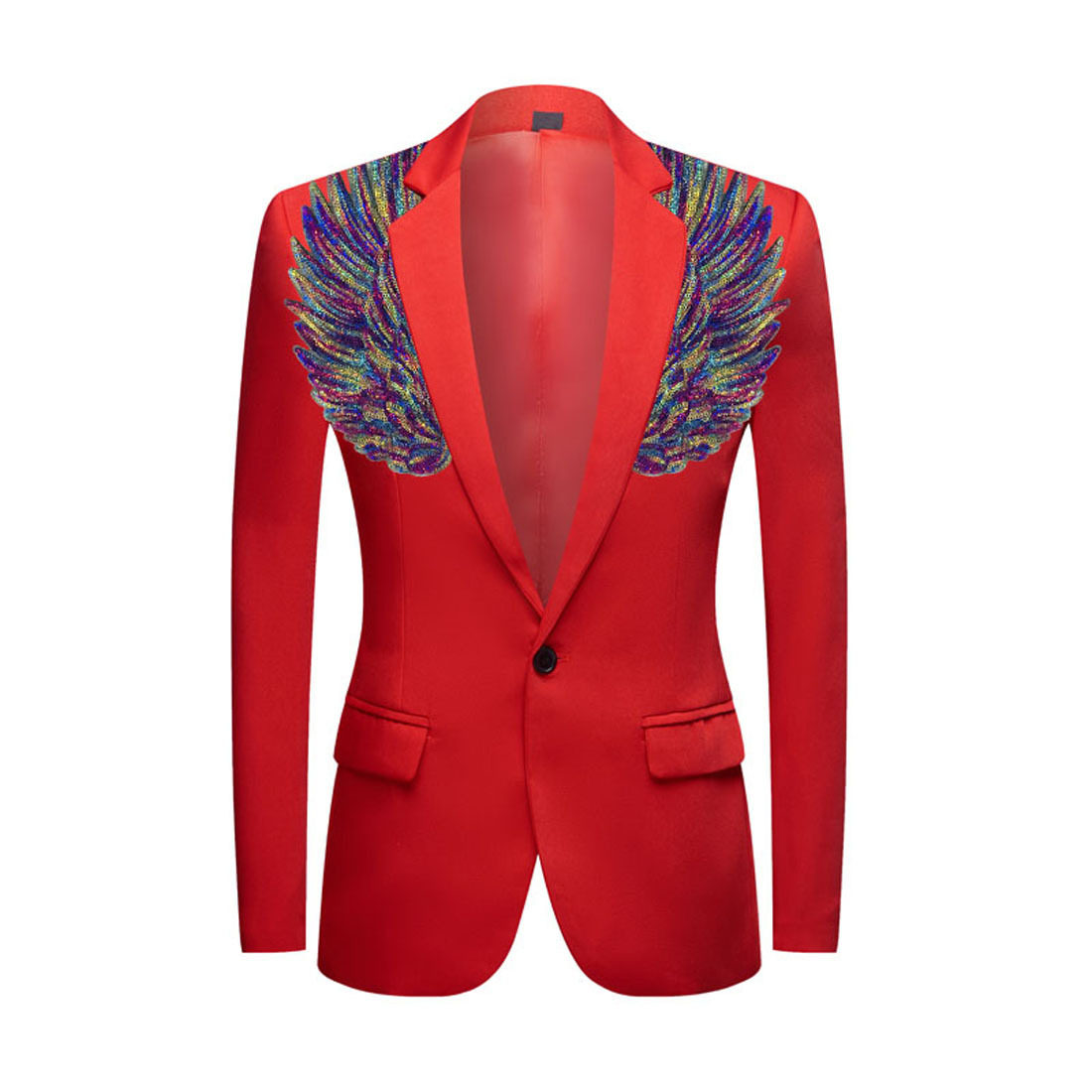 Áo Blazer Nam Đính Kim Sa Hình Cánh Màu Hồng, Xanh Dương, Tím, Đỏ...