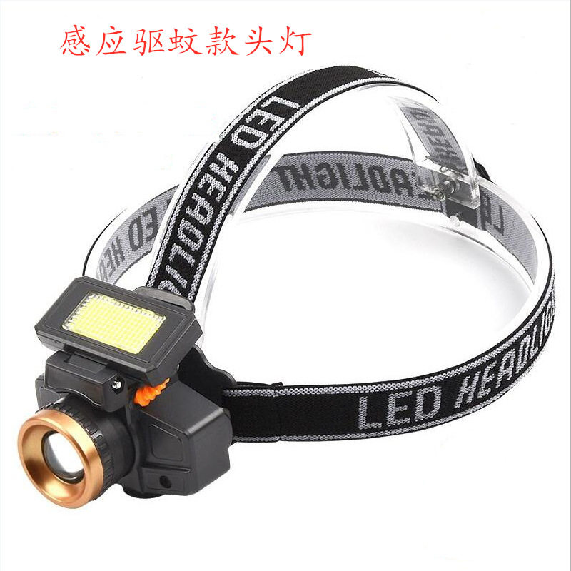 Cross-border induction mosquito repellent solar light head-mounted headlight LED home outdoor night riding night fishing solar charging