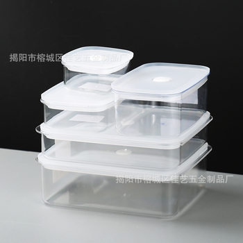 Preferred transparent rectangular fresh-keeping box plastic sealed kitchen storage wholesale