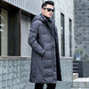 Explosions 2024 winter new men's down jacket men's long knee 90 velvet long high-grade down jacket