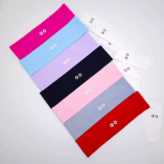 Cross-Border Hot Selling Yoga Widened Seamless Knitted Solid Color Headband Outdoor Sports Elastic Antiperspirant Headband Fitness Headband