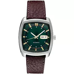 2026 Jingjia Gongpai Cross-Border Fashion Retro Barrel-Shaped Automatic Mechanical Casual Men's Waterproof Dual Calendar Watch