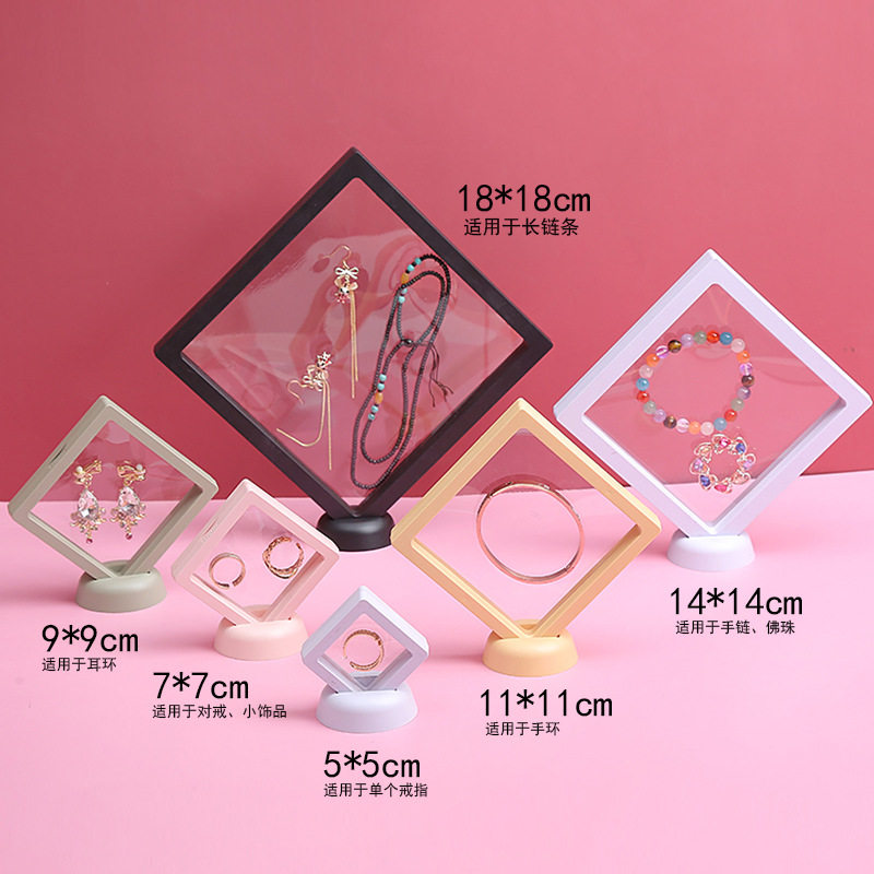 [with Inner Box] Pe Film Suspension Box Transparent Jewelry Box Necklace Display Box Jewelry Storage Box Jewelry Box Wear