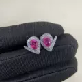 Pink diamond earrings