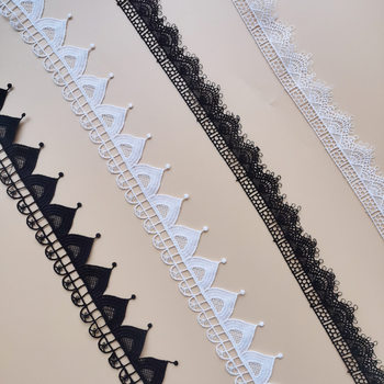 New Clothes, Bags, Curtain, Footwear Accessories 4cm Milk Silk Water Soluble Embroidery Lace Factory Outlet