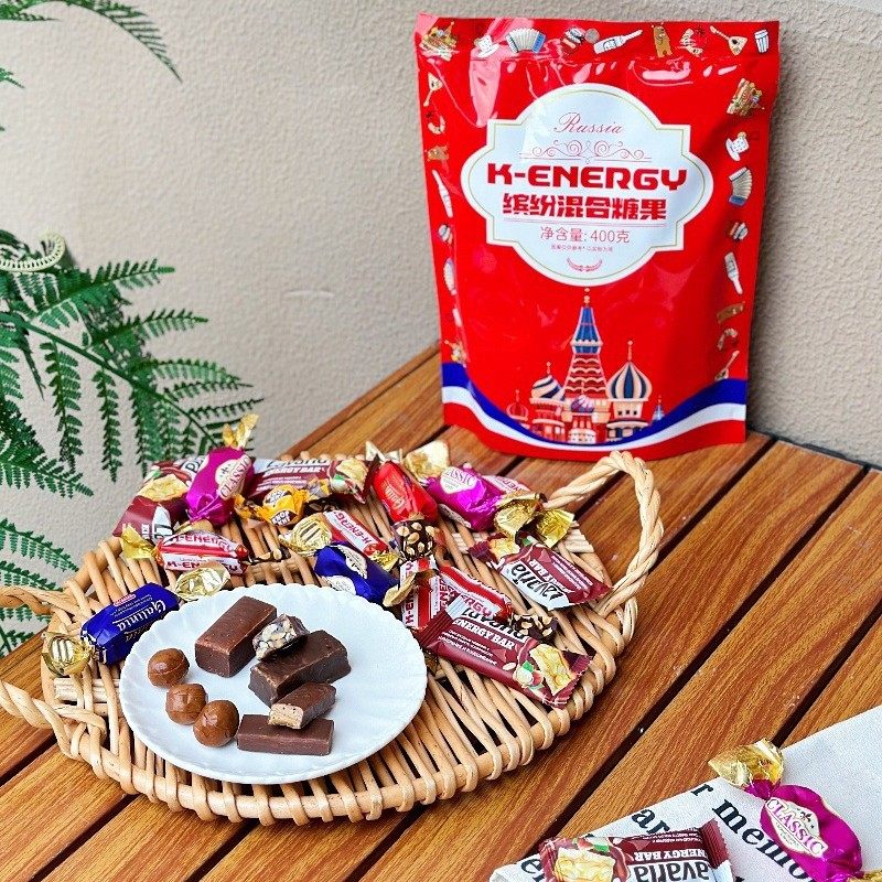 Colorful Mixed Candy 400g Casual Snacks, Sweet and Sour Wedding Candy, Individually Packaged Holiday Photo Props