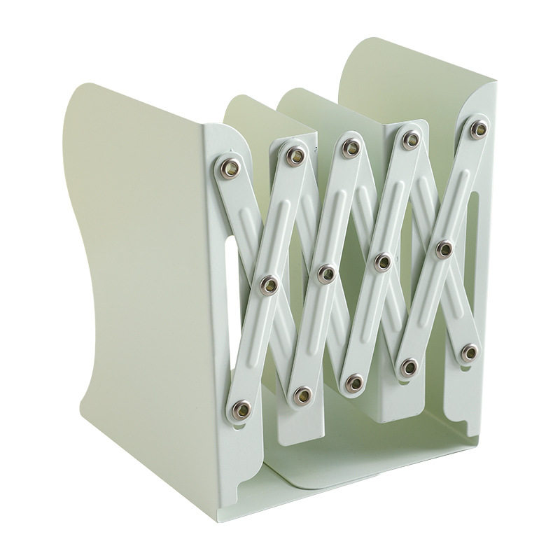 Iron bookshelf desk student storage book holder book holder retractable book stand folding book holder creative high school student simple