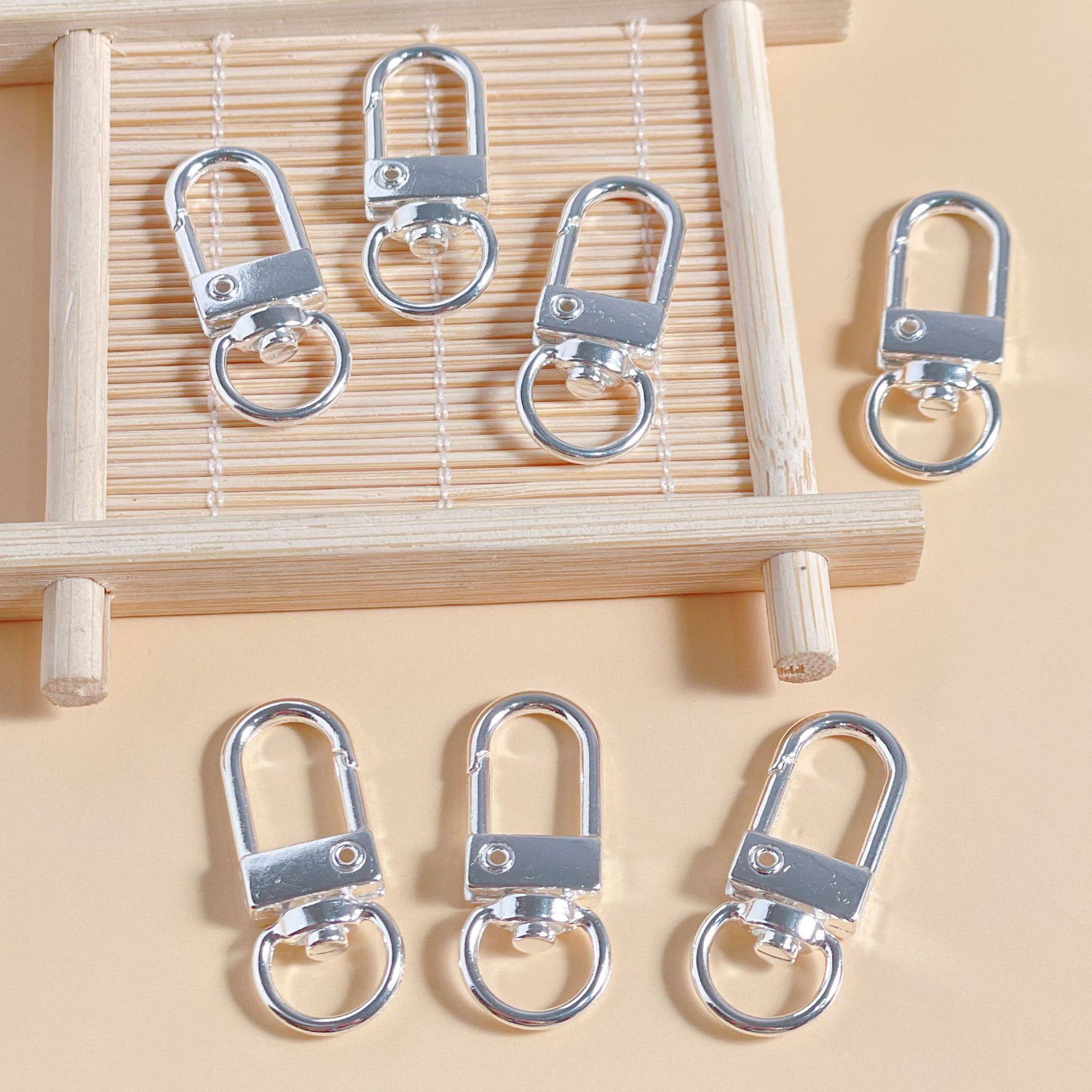 New U-Shaped Lobster Clasp Keychain Door Buckle Jewelry Accessories Zinc Alloy Electroplated Dog Buckle Luggage Jewelry Accessories Wholesale