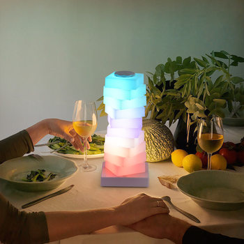 Creative DIY Colorful Romantic Mood Desktop Atmosphere Lamp Bedroom Decoration Wireless Charging Bedside Night Light