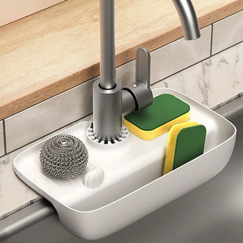 Faucet Drain Rack Wash Desk Faucet Splash-proof Drain Mat Silicone Storage Rack Kitchen Drain Storage Rack