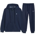 Navy blue zipper suit (white label)