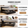 Italian Minimalist Black Leather Bed Electric Sliding Multi-Functional Storage Bed Double Soft-Packed High Box Master Bedroom Wedding Bed