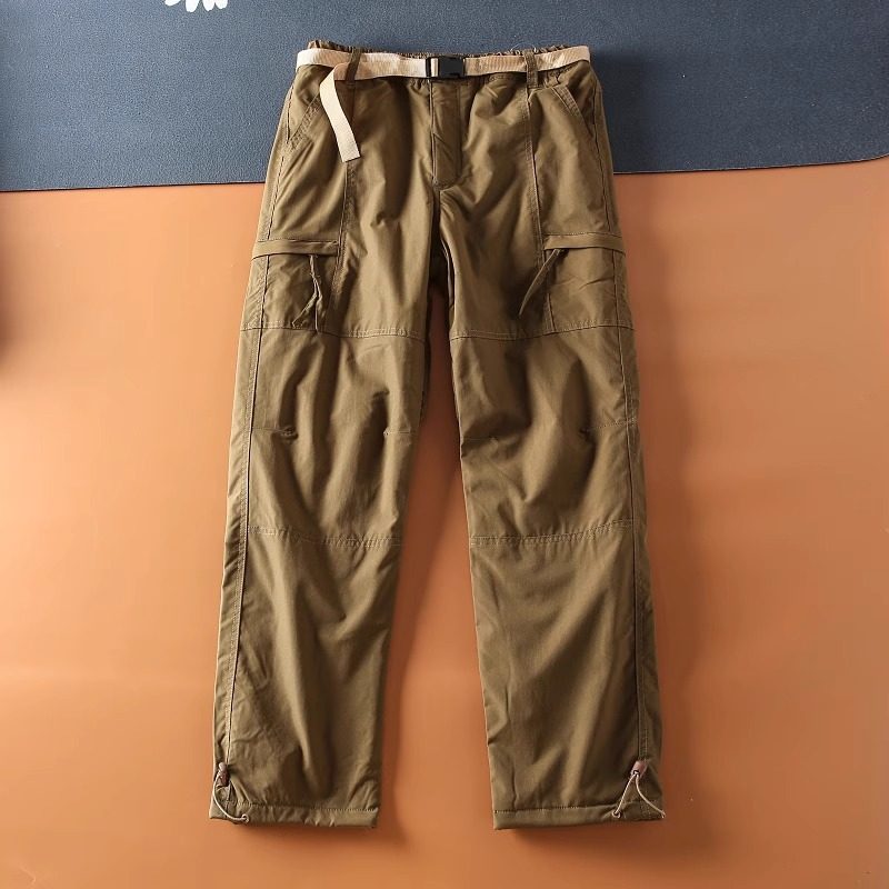 户外工装裤男宽松直筒休闲长裤夏季登山速干裤美式防水快干冲锋裤