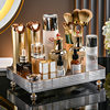 Light Luxury Crystal Desktop Cosmetics Storage Box Sundries Snack Storage Basket Kitchen Finishing Box Bedroom Storage Box