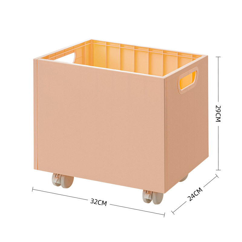 Factory Direct Sales Plastic Under-Desk Removable Bookshelf with Pulleys Simple Student Book Storage Box Wholesale