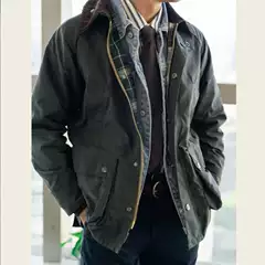 Gddqsdc Retro Hunting-Style Waxed Jacket Similar to an Xin'S, Simple Casual Men's Windbreaker Workwear Bbra