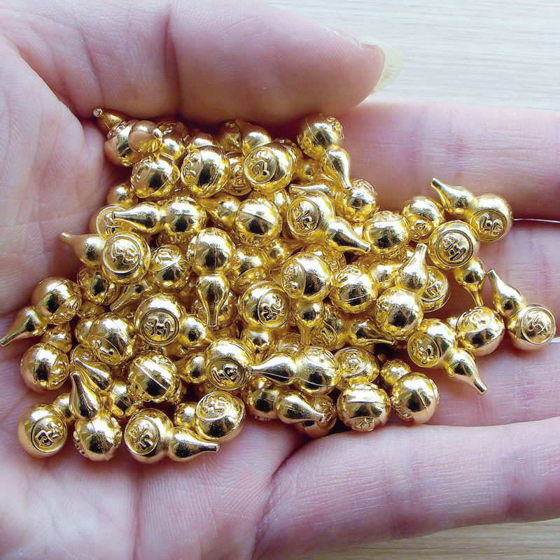 Hot selling mini handmade diy alloy ingot peanut melon seeds lucky bag abacus golden turtle jewelry accessories material wholesale