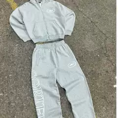 Cor Sweatshirt Zipper Set Foreign Trade New Style Ribbed Hem Unisex Casual Sports Set Crtz Sweatshirt Sweatpants