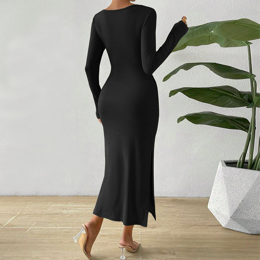Sexy Hollow Out Split Bodycon Dress Spring Summer Collection Perfect for Parties Wholesale Available