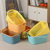 New Rectangular Plastic Double-Layer Drain Basket Creative Kitchen Sink Household Fruit and Vegetable Cleaning Basket Wholesale