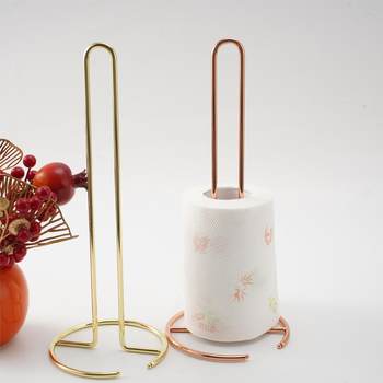 Metal wrought iron desktop tissue holder Nordic style dining room living room multifunctional kitchen toilet roll paper holder storage stand